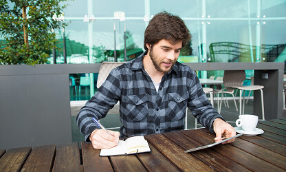 Students studying together affordably